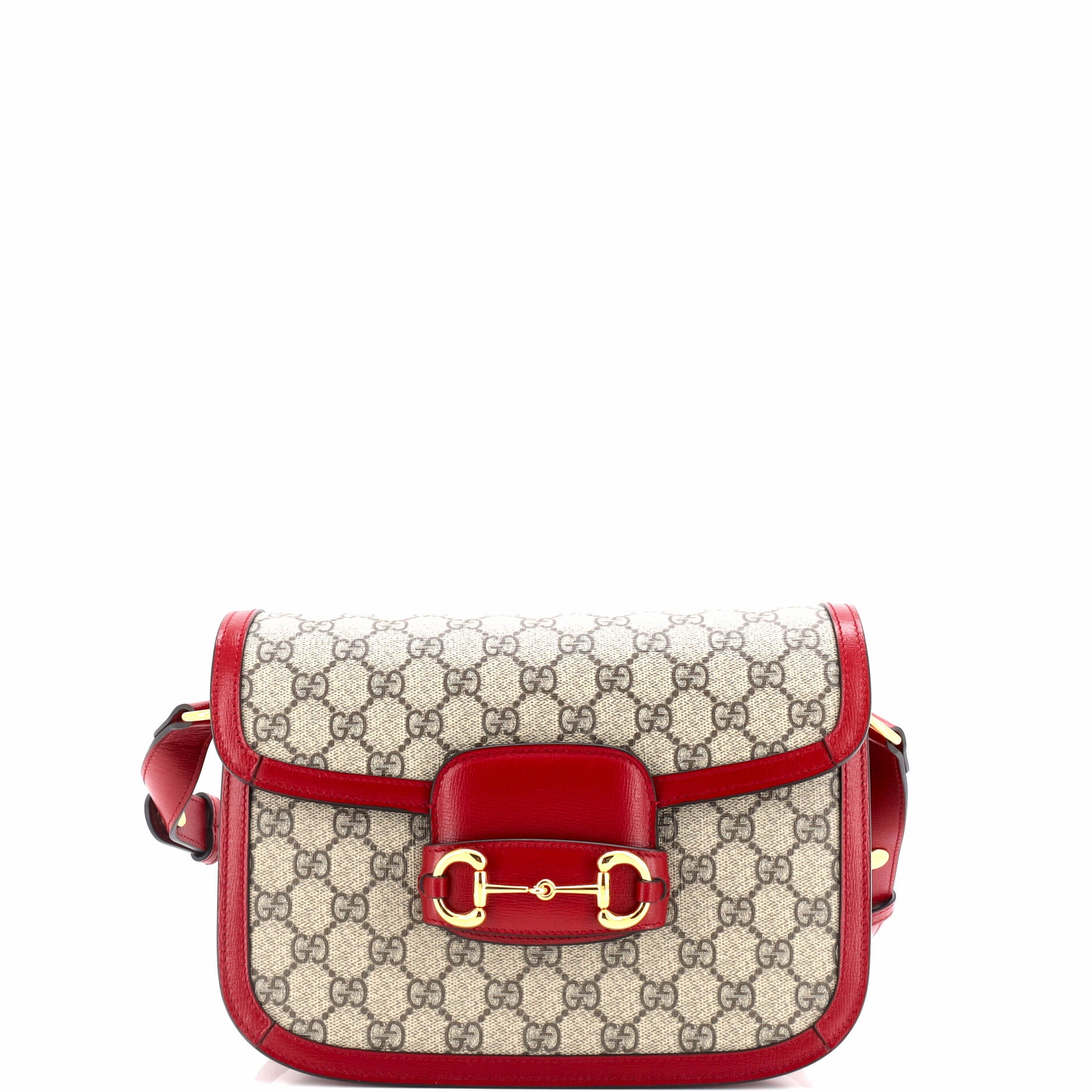 Horsebit 1955 Shoulder Bag GG Coated Canvas with Leather Small