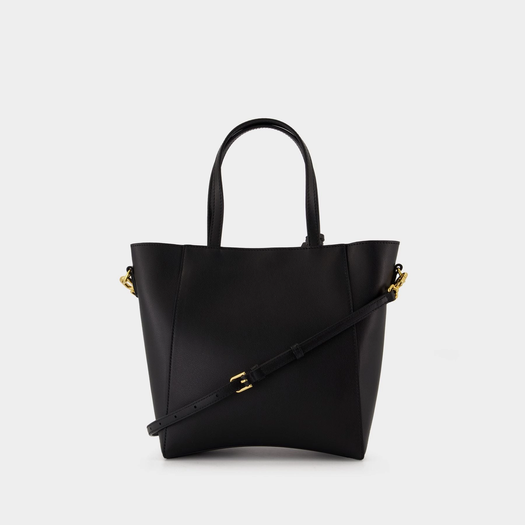 Hourglass Soft Small Shopper Bag - Balenciaga - Leather - Black