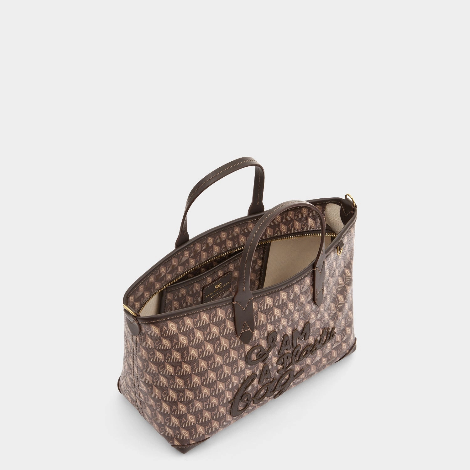 I Am A Plastic Bag XS Zipped Motif Cross-body Tote
