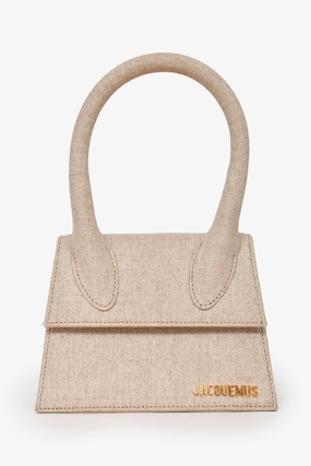 Jacquemus Beige Canvas 'Le Chiquito' Moyen Bag
