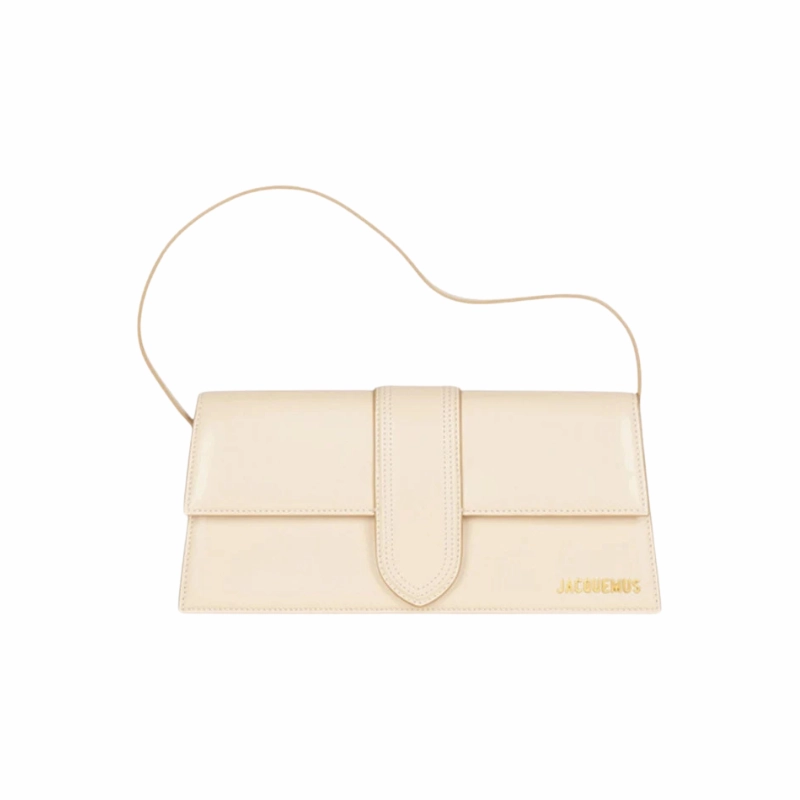 Jacquemus Le Bambino Long Flap Shoulder Bag Ivory