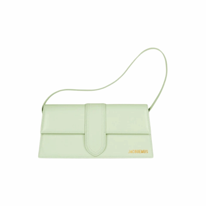 Jacquemus Le Bambino Long Flap Shoulder Bag Light Green