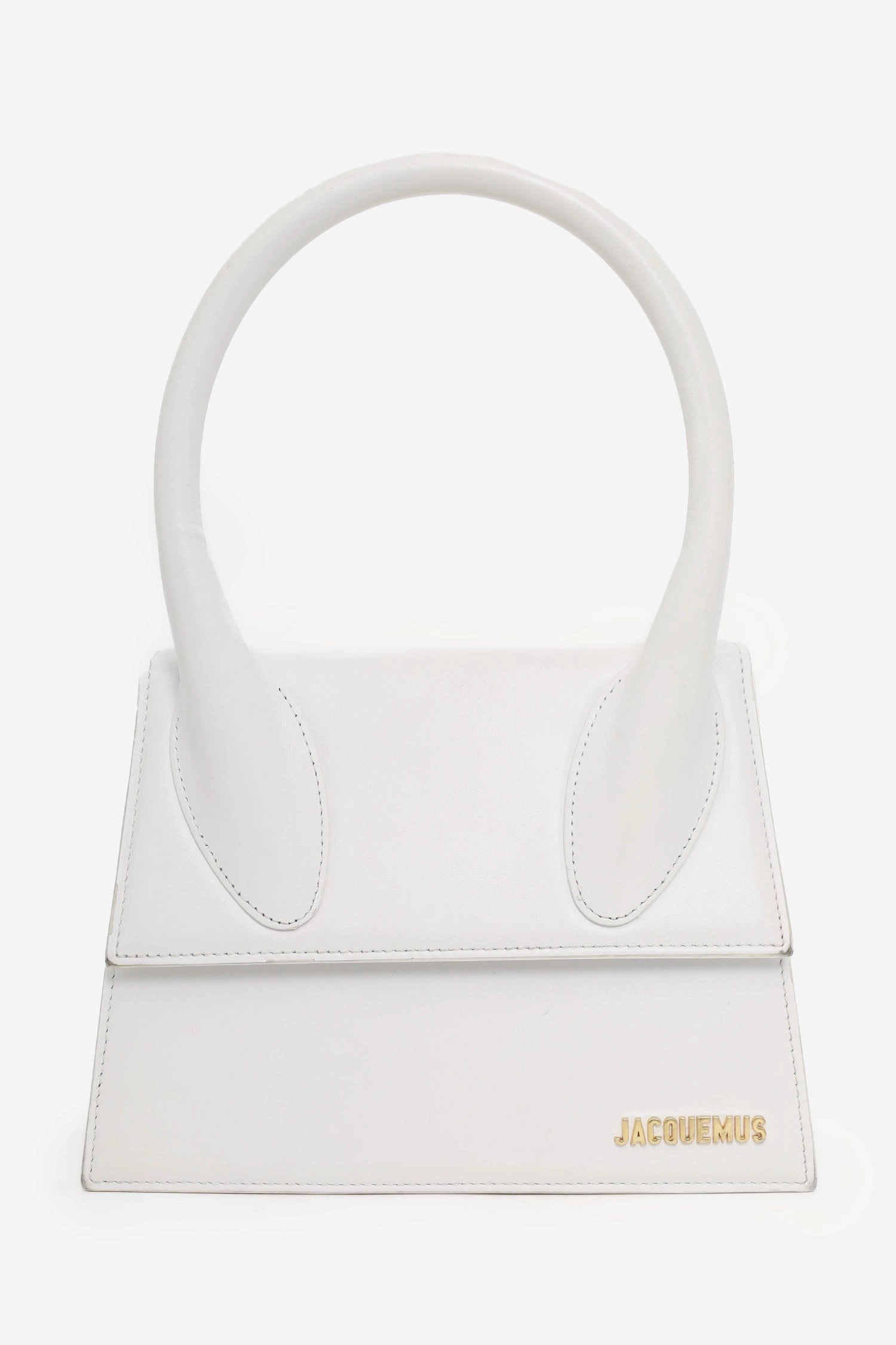 Jacquemus White Leather Les Classiques 'Le grand Chiquito' Bag