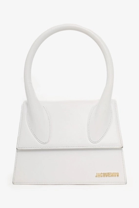 Jacquemus White Leather Les Classiques 'Le grand Chiquito' Bag