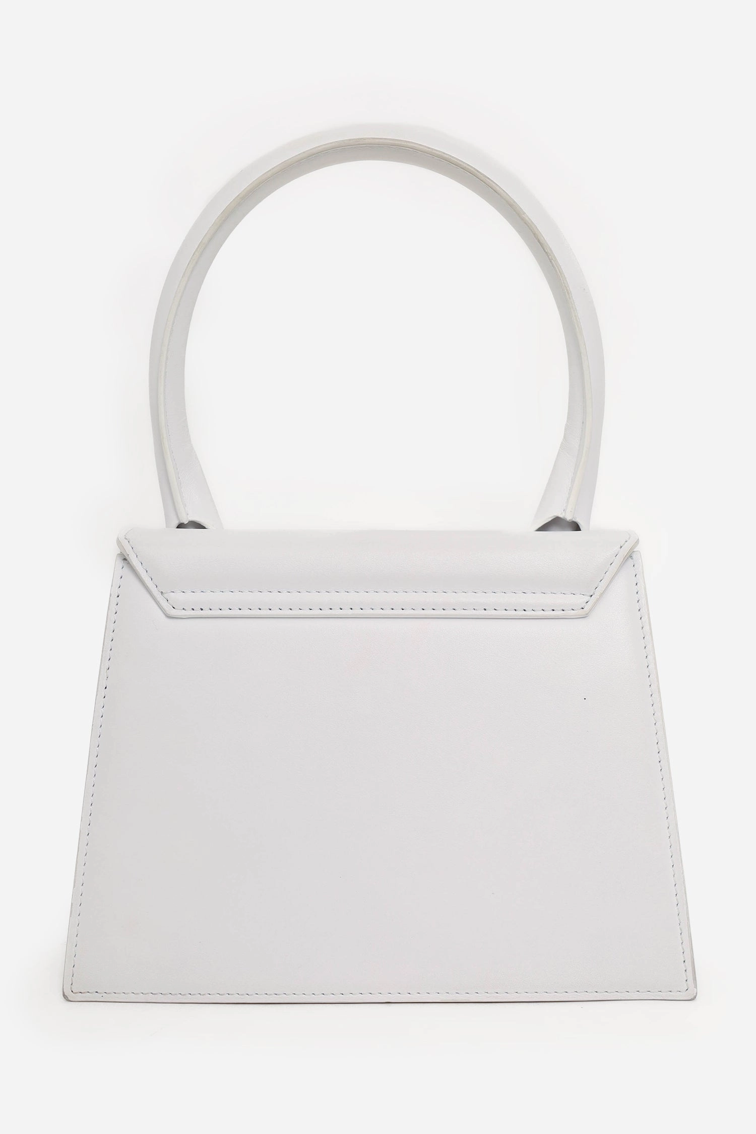 Jacquemus White Leather Les Classiques 'Le grand Chiquito' Bag
