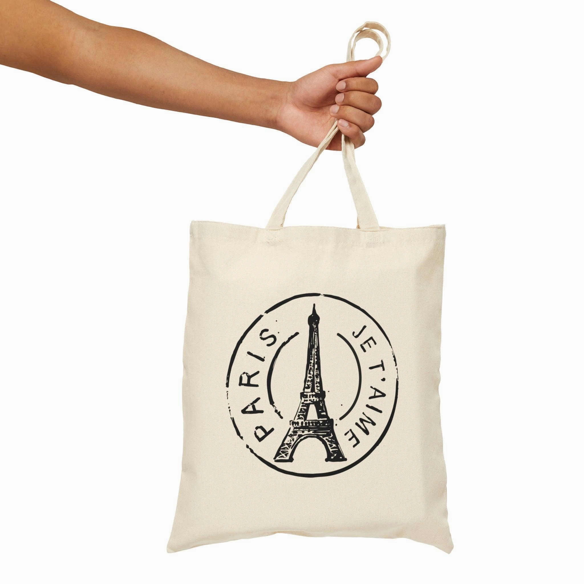 Je T'aime Paris Canvas Tote Bag