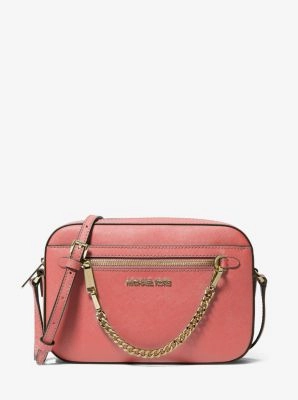 Jet Set Large Saffiano Leather Crossbody Bag