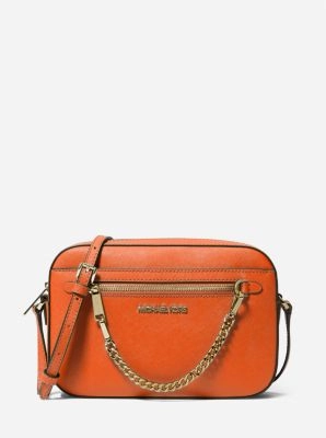 Jet Set Large Saffiano Leather Crossbody Bag