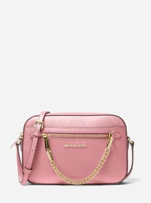 Jet Set Large Saffiano Leather Crossbody Bag