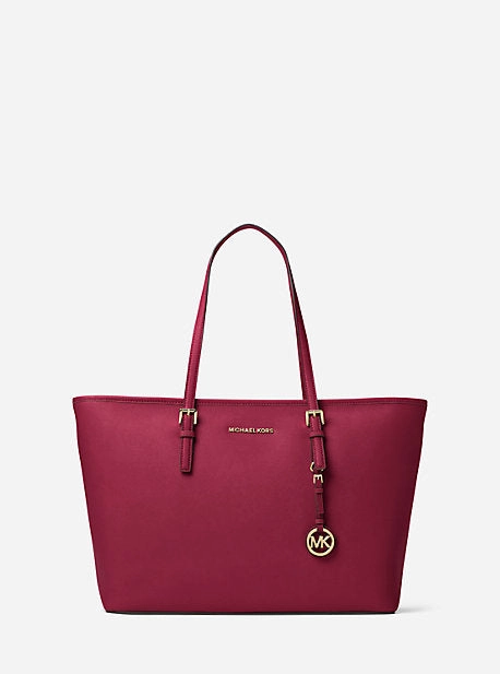 Jet Set Medium Saffiano Leather Top-Zip Tote Bag