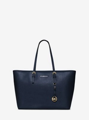 Jet Set Medium Saffiano Leather Top-Zip Tote Bag