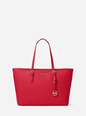 Jet Set Medium Saffiano Leather Top-Zip Tote Bag