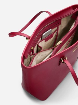 Jet Set Medium Saffiano Leather Top-Zip Tote Bag