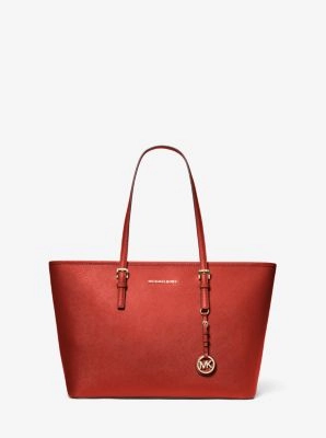 Jet Set Medium Saffiano Leather Top-Zip Tote Bag