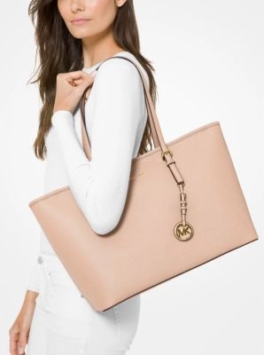 Jet Set Medium Saffiano Leather Top-Zip Tote Bag