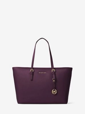 Jet Set Medium Saffiano Leather Top-Zip Tote Bag