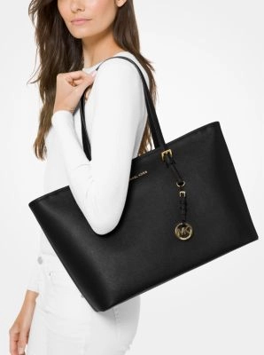 Jet Set Medium Saffiano Leather Top-Zip Tote Bag