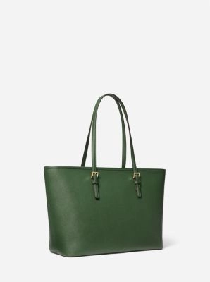 Jet Set Medium Saffiano Leather Top-Zip Tote Bag