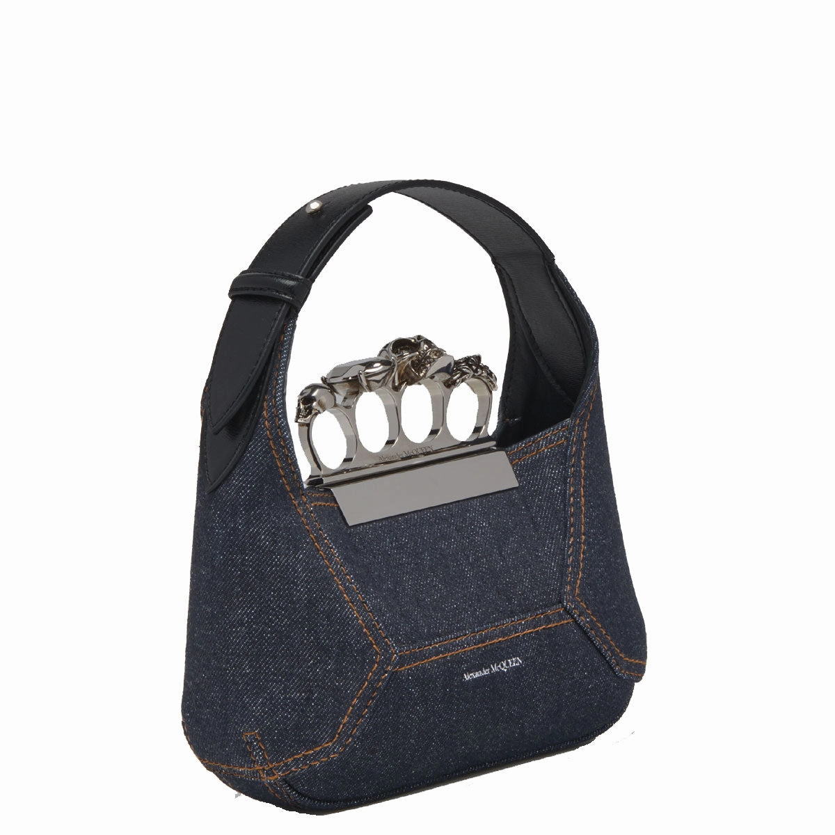 Jewelled Hobo Mini Bag, Denim
