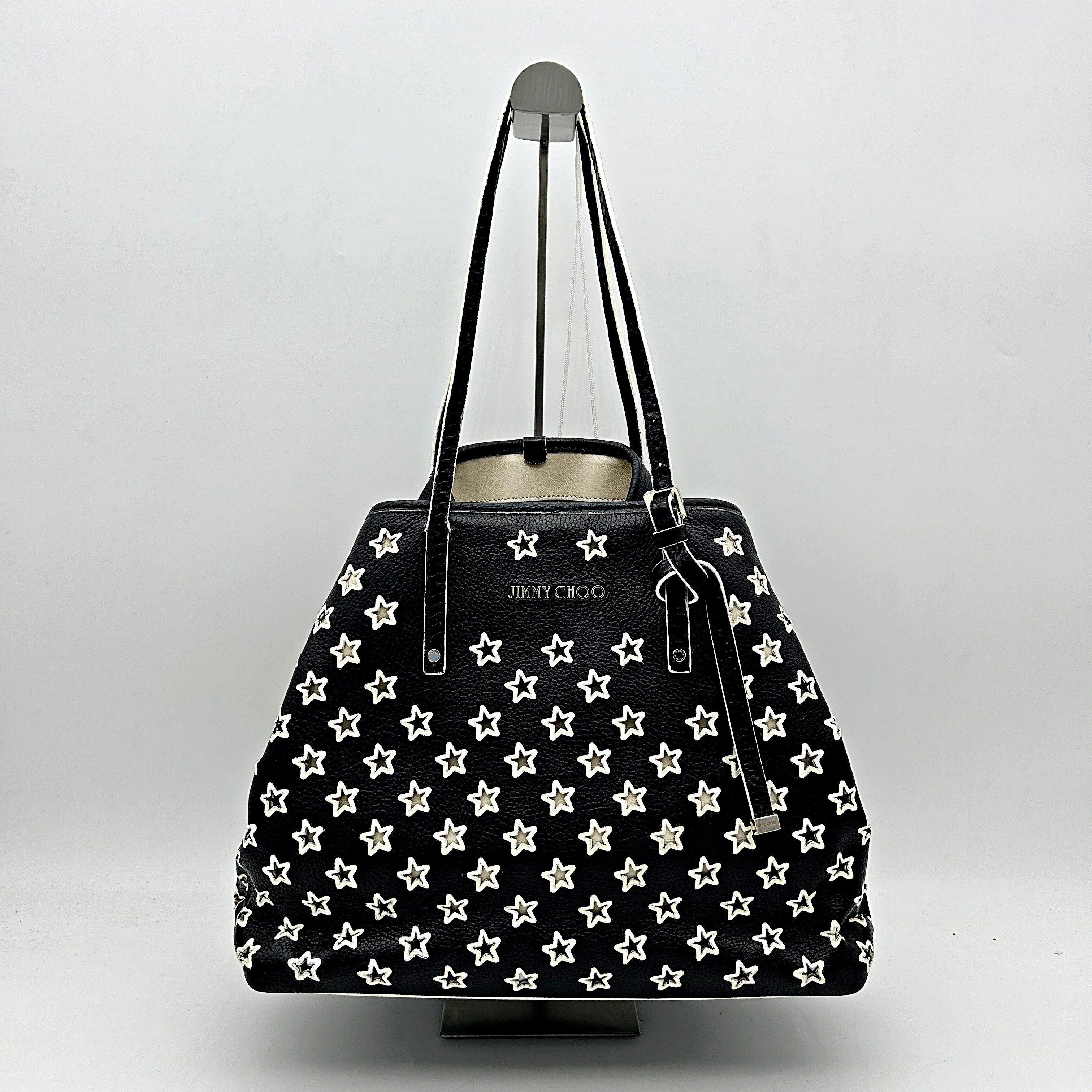 Jimmy Choo Leather Star Tote Bag - Black Totes, Handbags LA5877