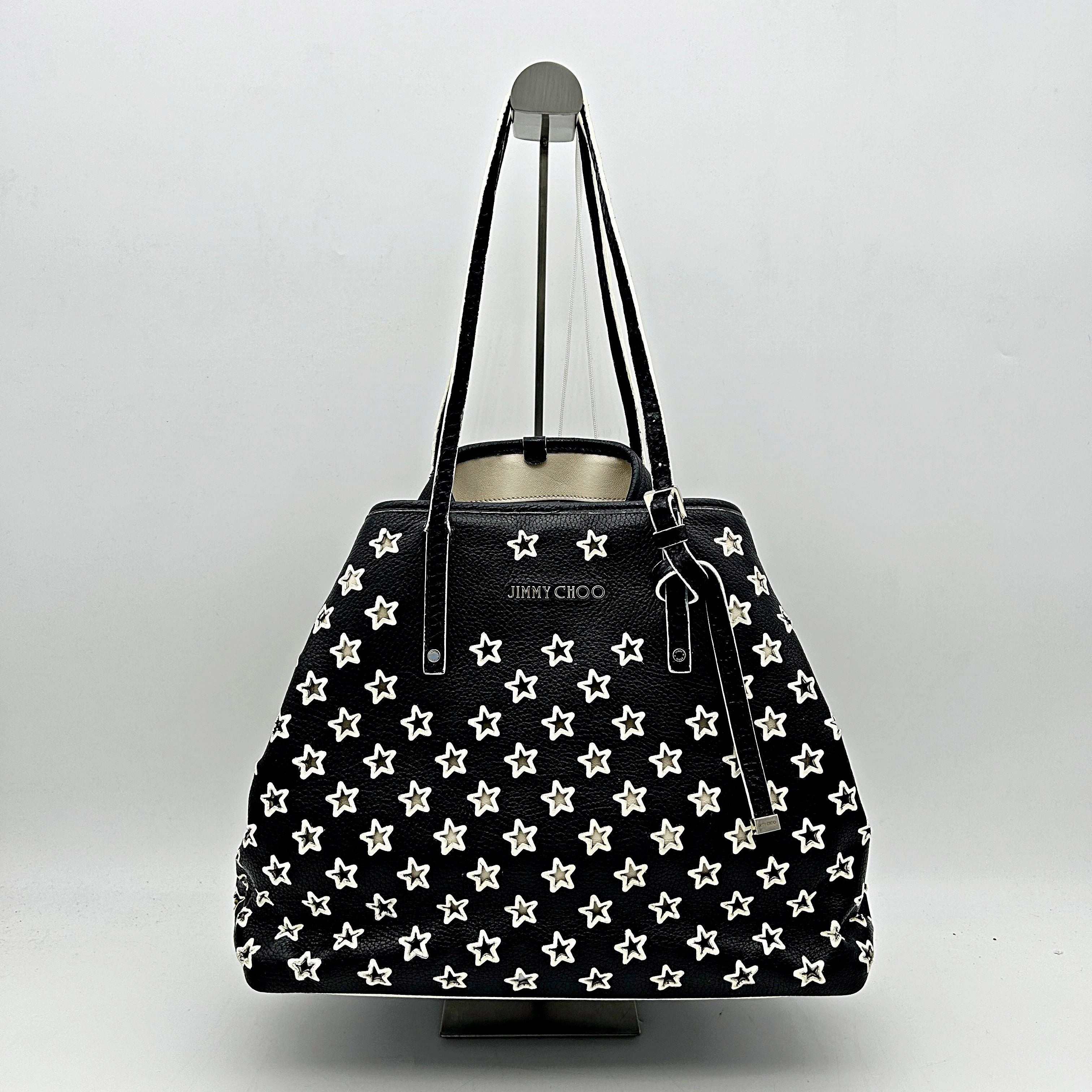 Jimmy Choo Leather Star Tote Bag - Black Totes, Handbags LA5877