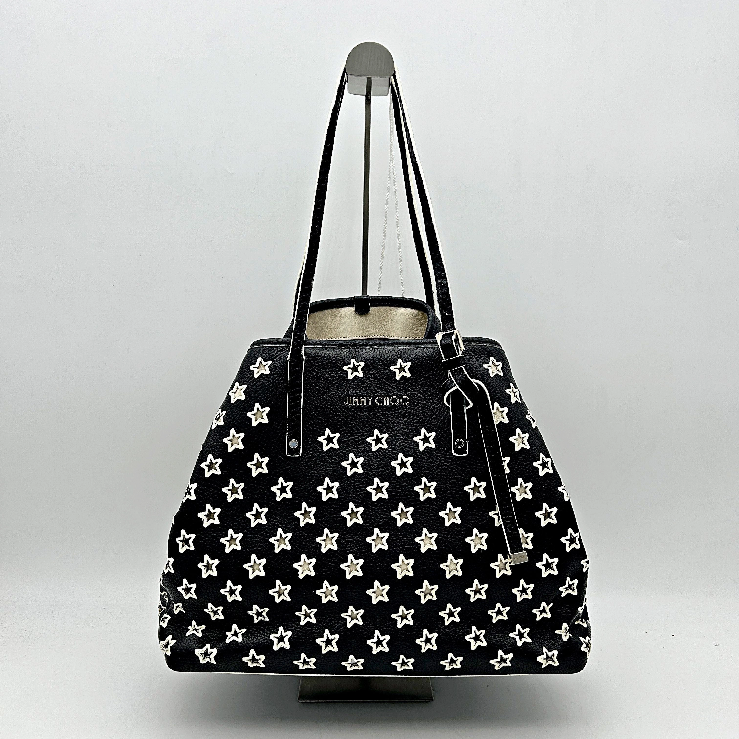Jimmy Choo Leather Star Tote Bag - Black Totes, Handbags LA5877