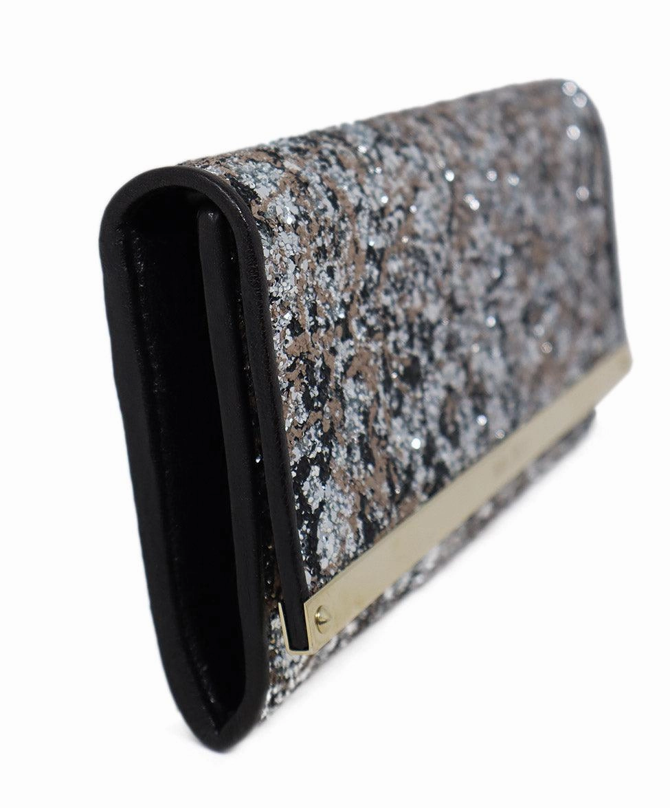 Jimmy Choo Metallic Glitter Clutch