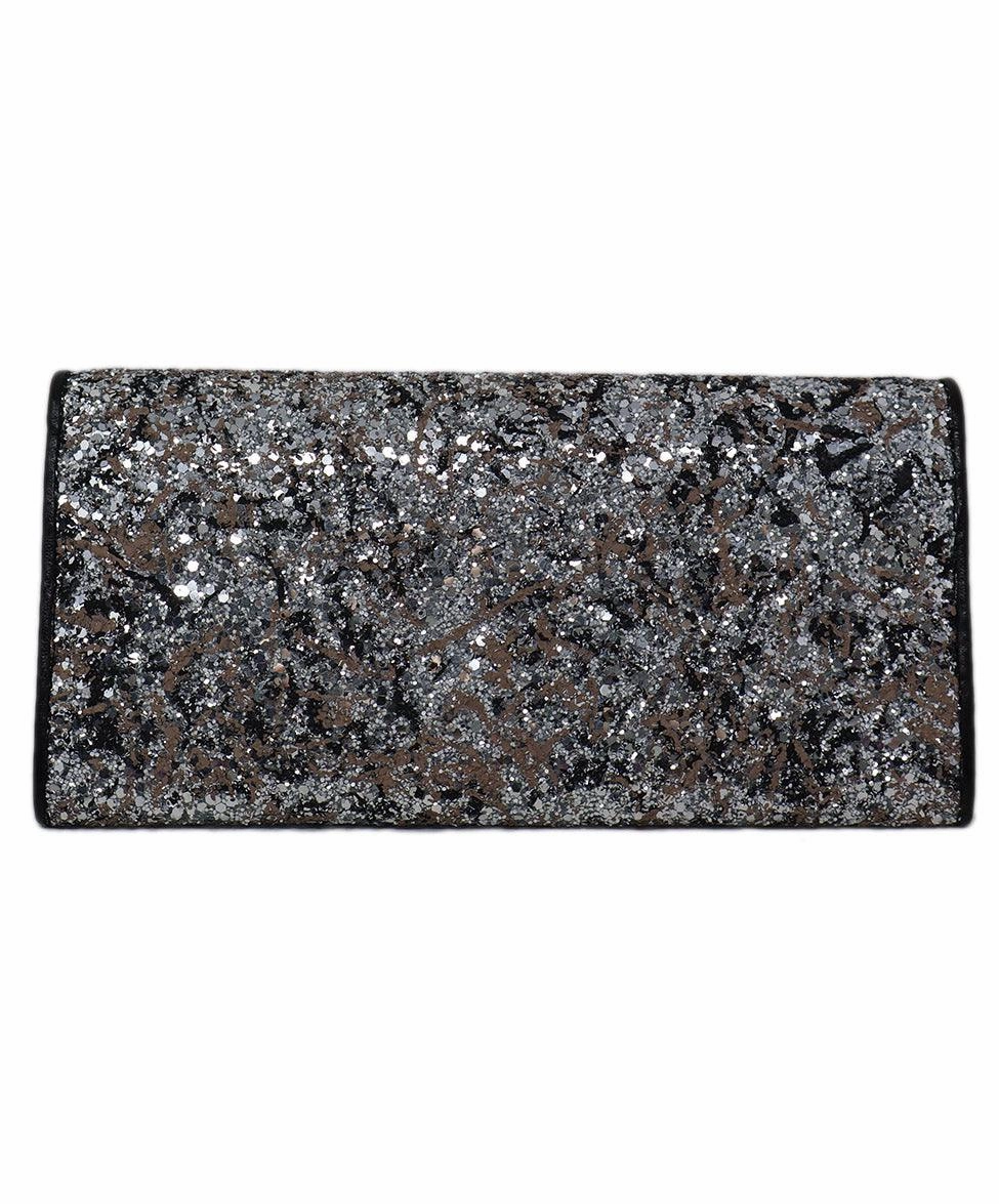 Jimmy Choo Metallic Glitter Clutch