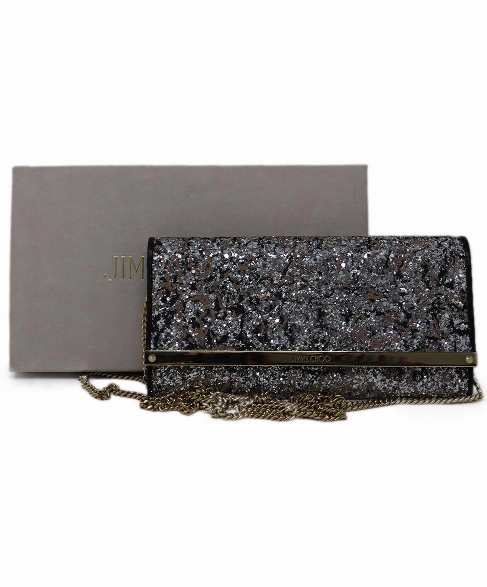 Jimmy Choo Metallic Glitter Clutch