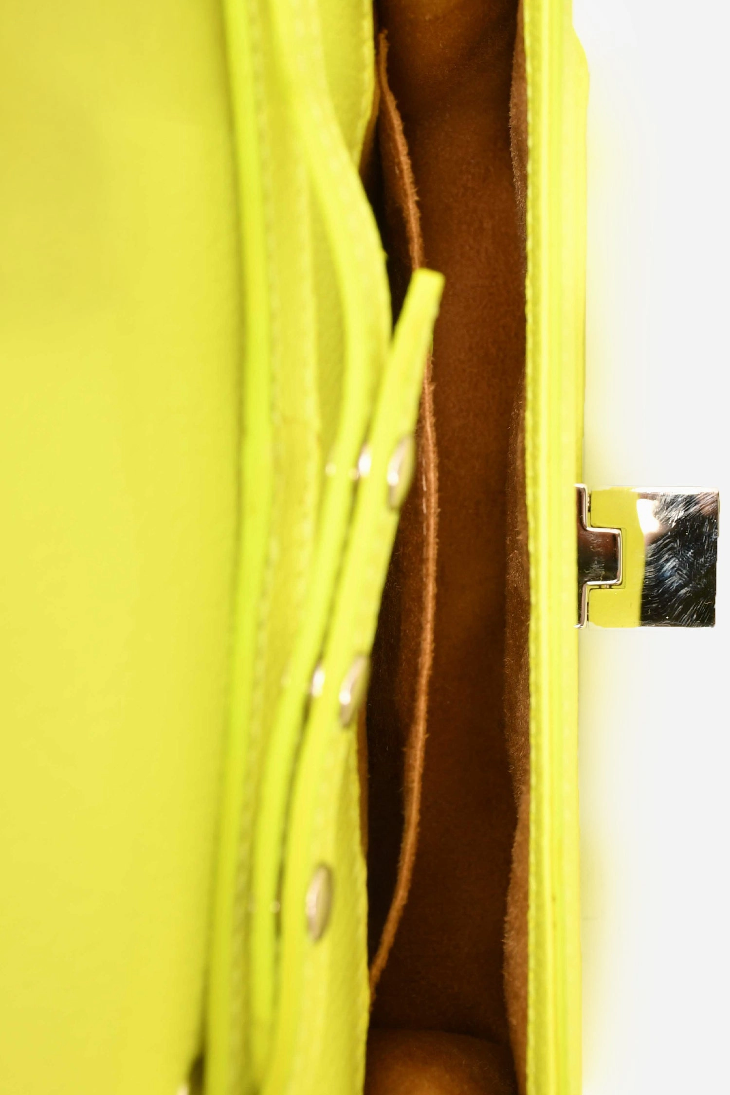Jimmy Choo Neon Yellow Leather Mini Rebel Crossbody Bag