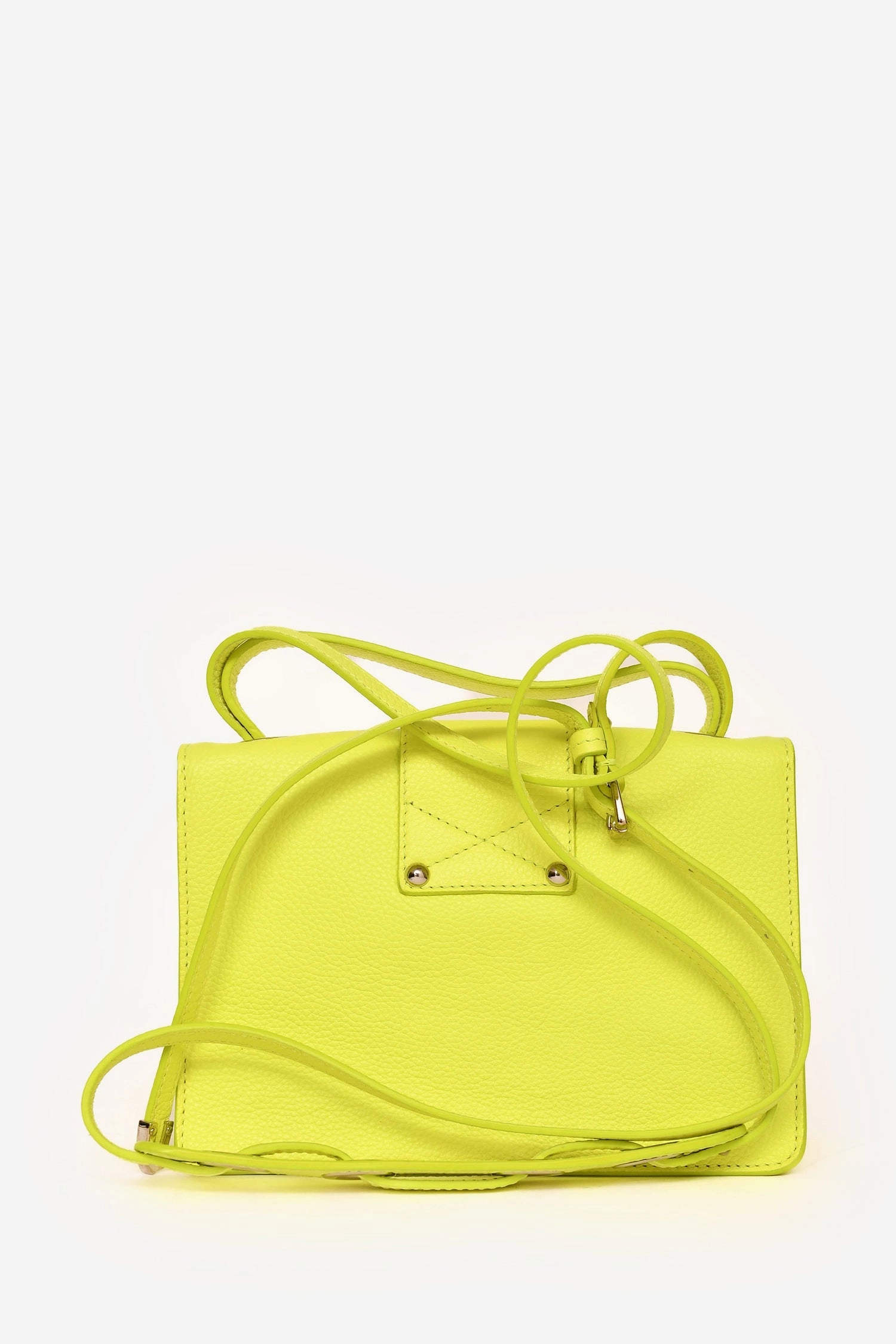 Jimmy Choo Neon Yellow Leather Mini Rebel Crossbody Bag