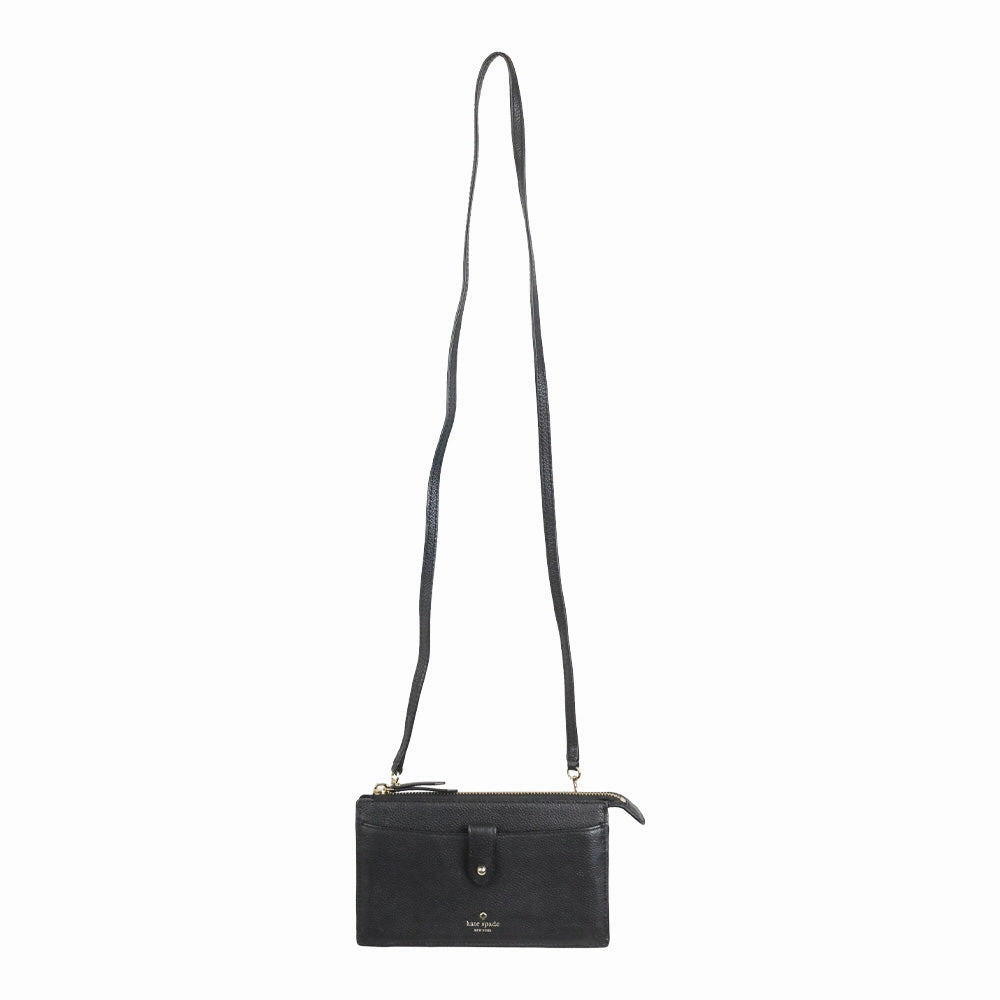 Kate Spade Larchmont Avenue Alegra Black Leather Crossbody Bag