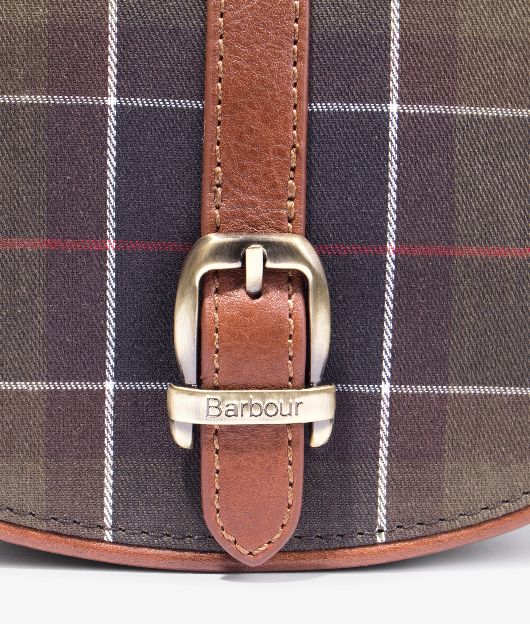 Katrine classic tartan leather trim crossbody