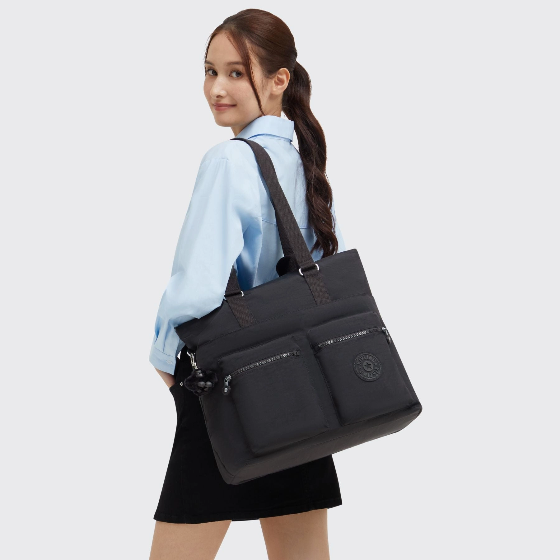Kipling India 16" Laptop Tote Bag - Relaxed Grey