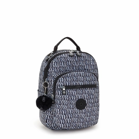 Kipling Seoul Small  Printed Tablet Backpack - Holiday Waves Print