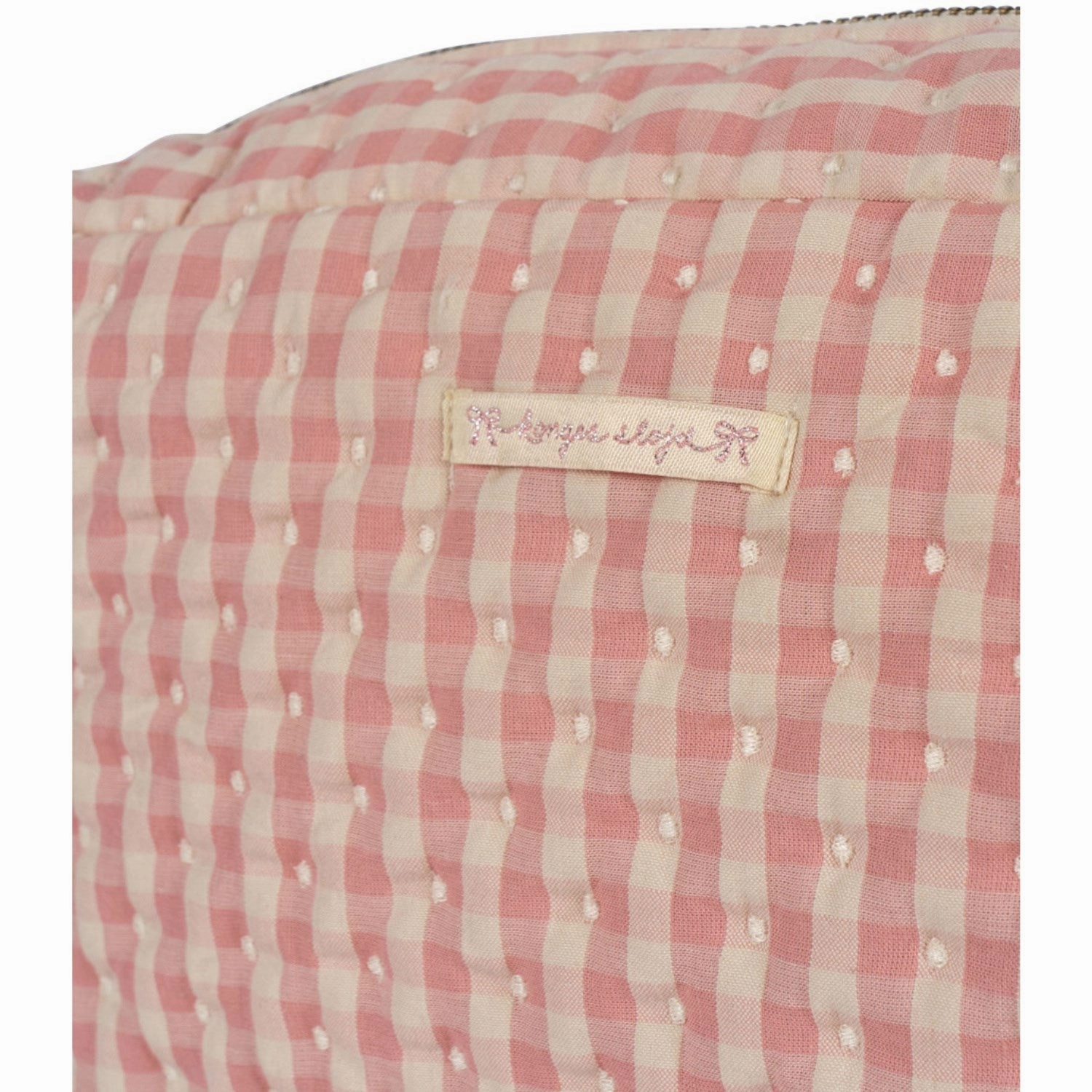 Konges Sljd Powder Pink Check Seersucker Big Toiletry Bag