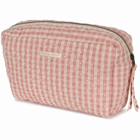 Konges Sljd Powder Pink Check Seersucker Big Toiletry Bag
