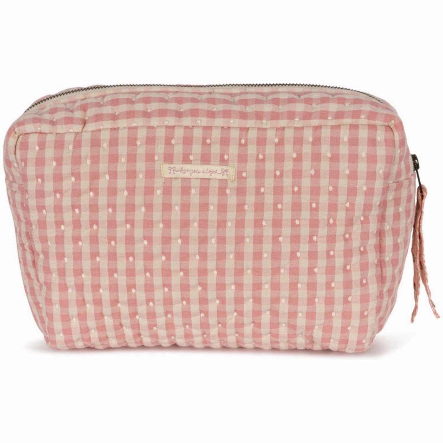 Konges Sljd Powder Pink Check Seersucker Big Toiletry Bag