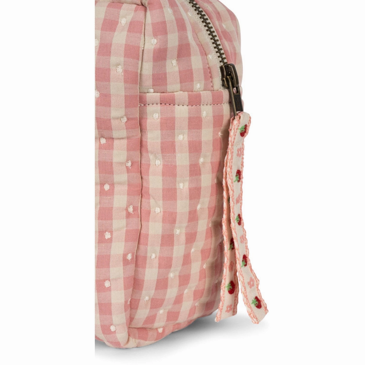 Konges Sljd Powder Pink Check Seersucker Big Toiletry Bag