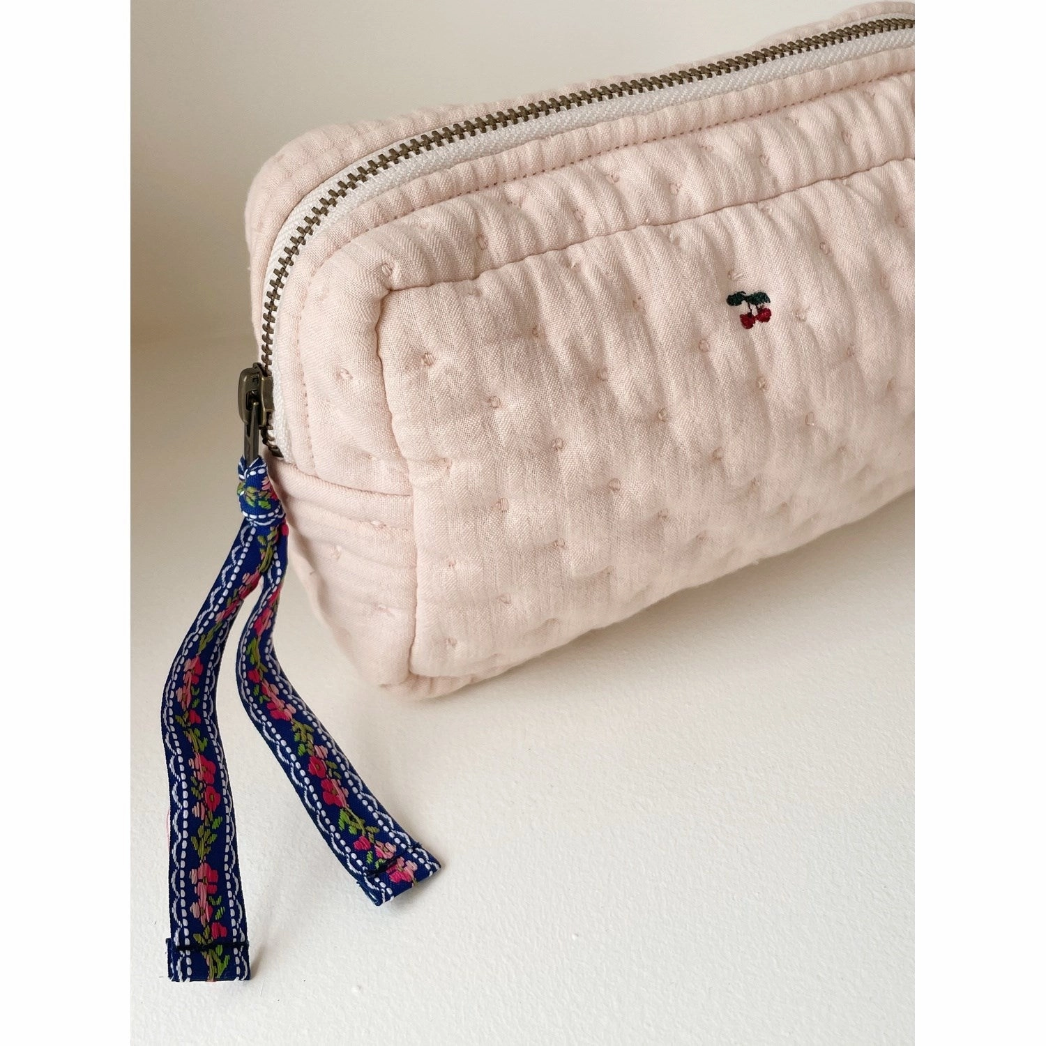 Konges Sljd Seersucker Toiletry Bag Small Cameo Rose