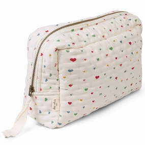 Konges Sljd Toiletery Bag Big Quilted Multi Hearts