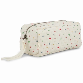 Konges Sljd Toiletery Bag Small Quilted Multi Hearts