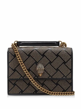 Kurt Geiger Midi Shoreditch stud crossbody bag- Black