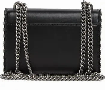 Kurt Geiger Mini Shoreditch Small Leather & Genuine Calf Hair Crossbody bag-Black