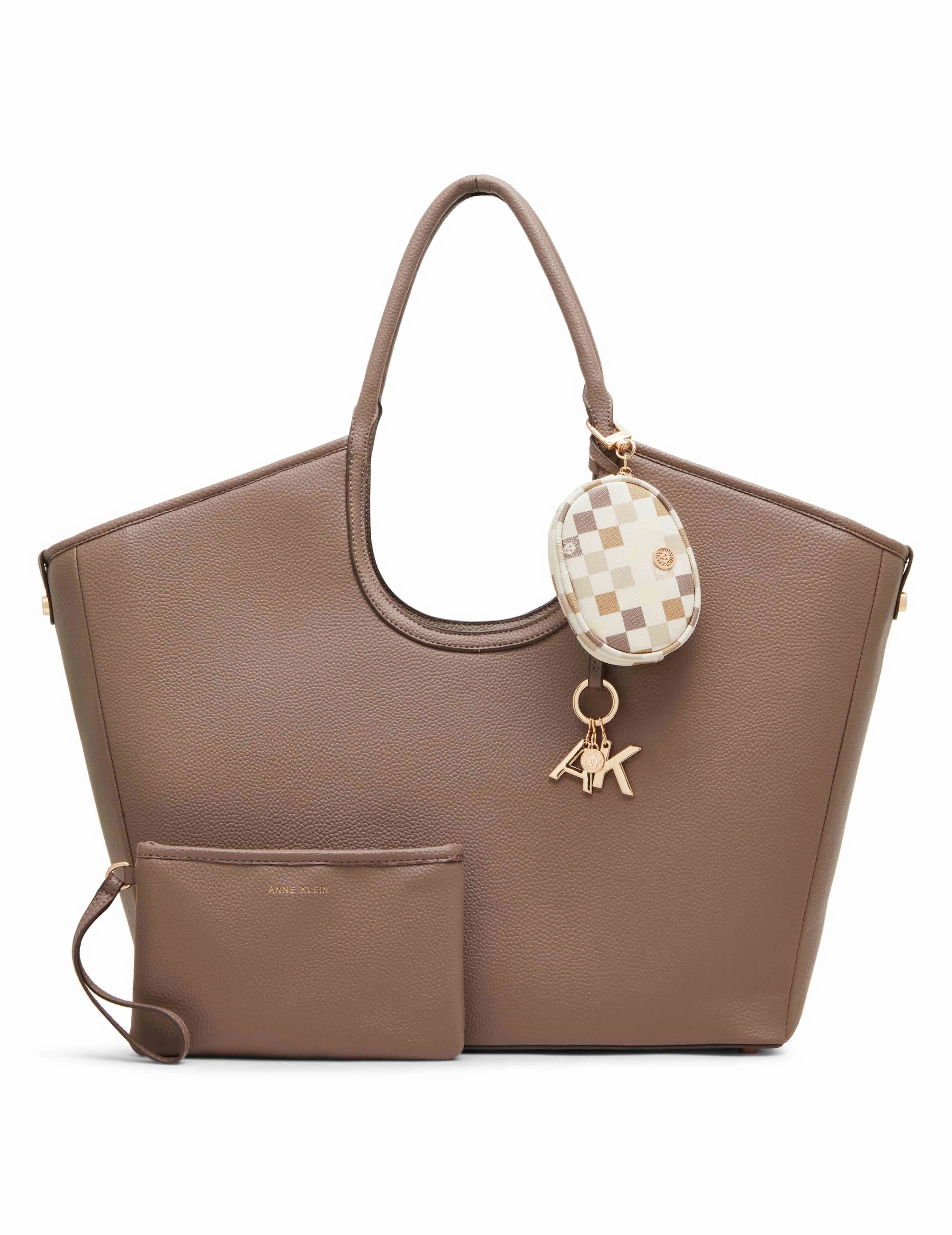 Large Tote with Graphic Tile Lion Logo Pouch