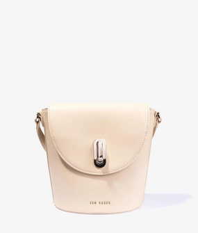 Lattifa asymmetric crossbody in natural