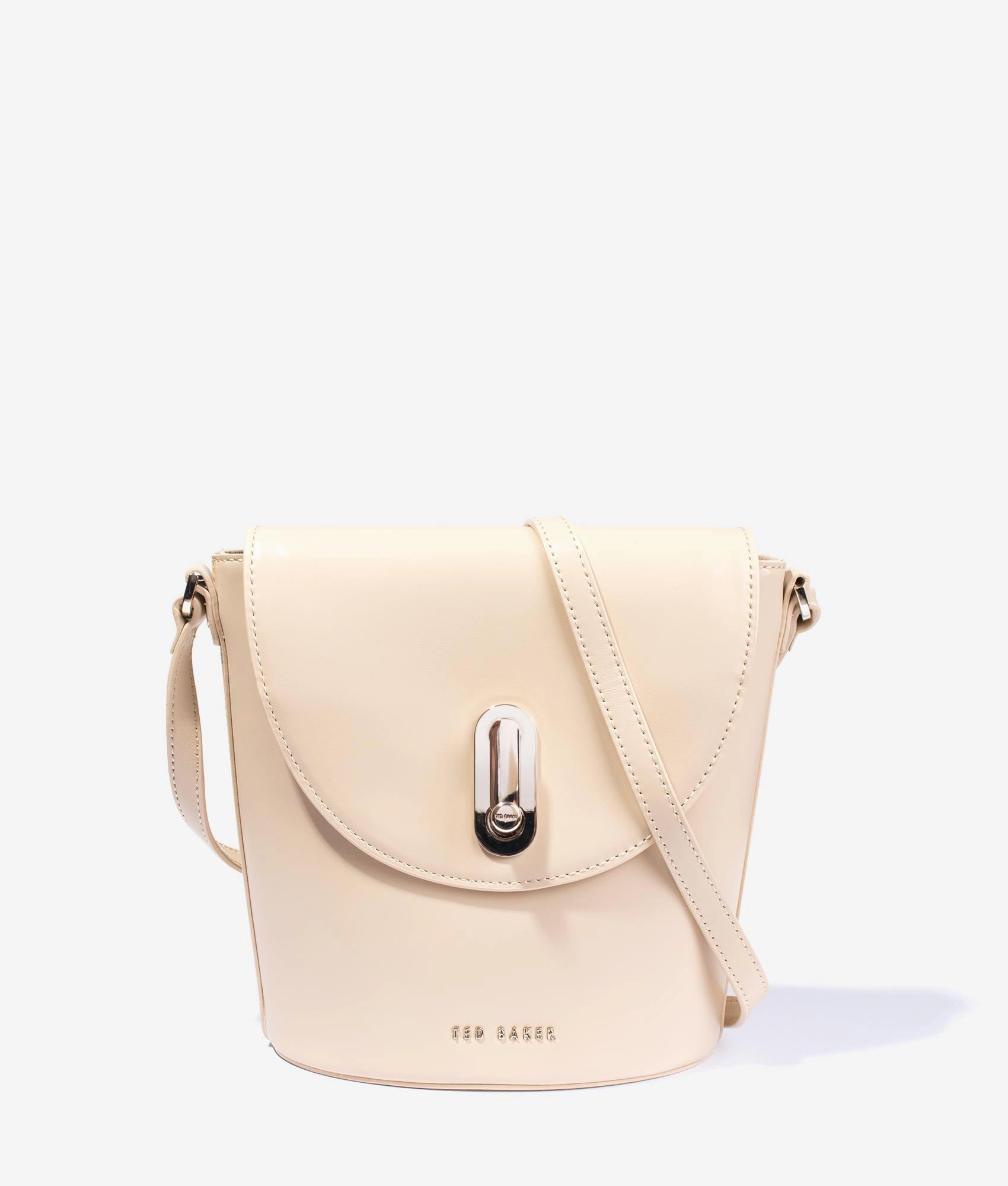 Lattifa asymmetric crossbody in natural