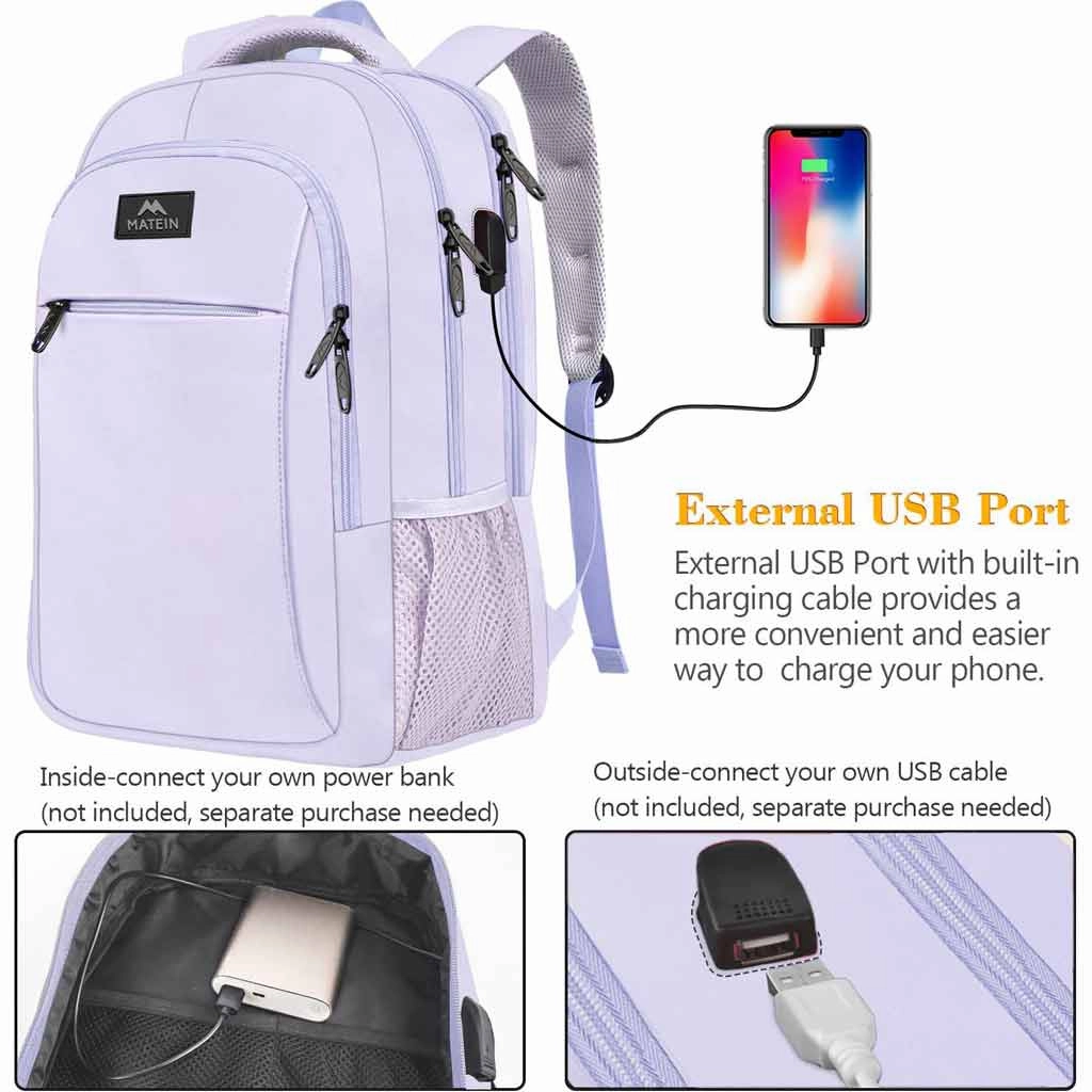 Lavender Purple Mlassic Travel Laptop Backpack