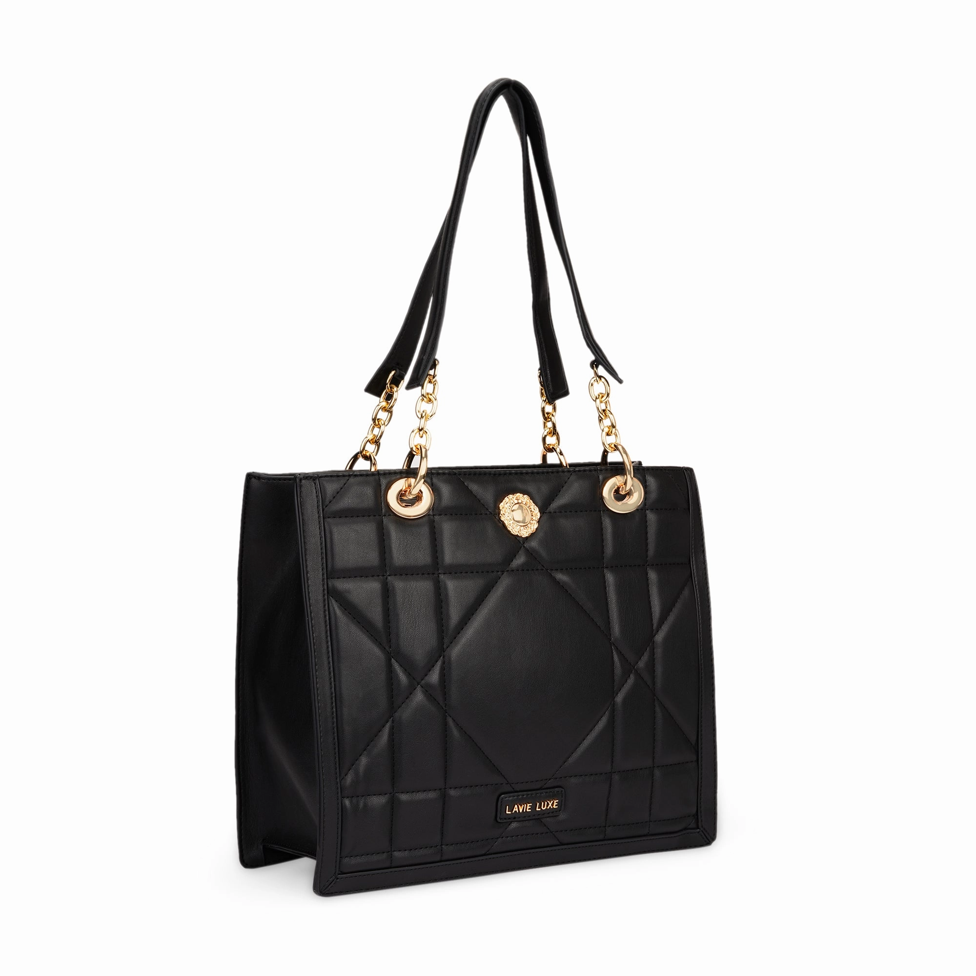 Lavie Luxe Black Large Women's Diobox Satchel Bag