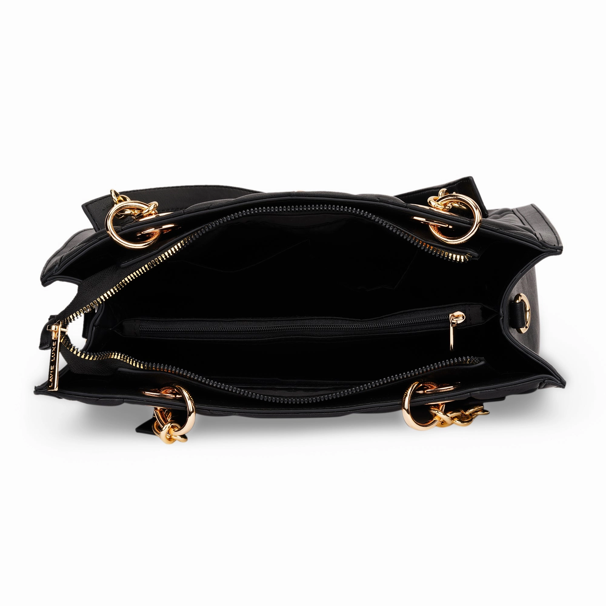 Lavie Luxe Black Large Women's Diobox Satchel Bag